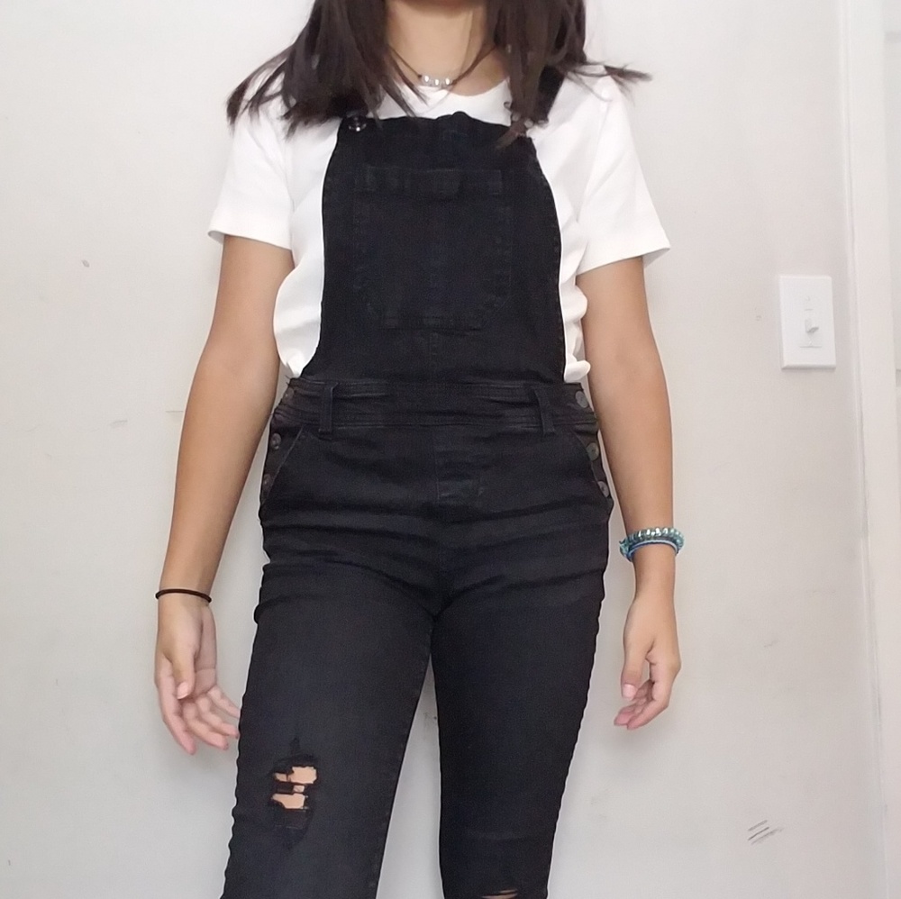 Black overalls